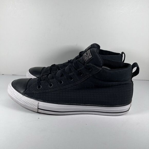 Converse Chuck Taylor All Star Street Mid Black Shoes Sneakers Men's Size 10 - Picture 3 of 8